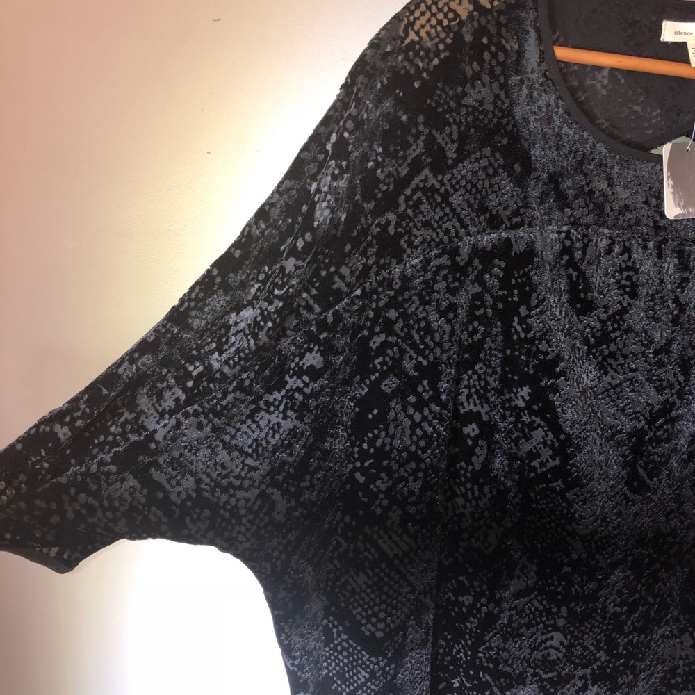 silence + noise Burnout Velvet Backless Dress M - Picture 4 of 8